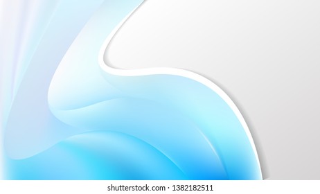 Blue and White Wave Business Background Vector Illustration