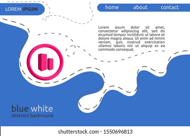 blue white wave liquid abstract web layout background - Shutterstock ID 1550696813