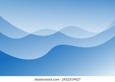 Blue and white wave modern background for concept design. vector illustration