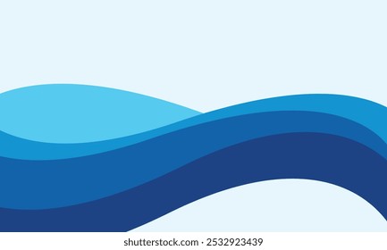 Blue White Wave Pattern Background Design Banner Poster For presentation