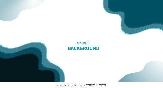 Blue and white wave vector background for corporate concept, template, poster, brochure, website, flyer design. Vector illustration