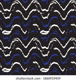 Blue and white wavy Brush stroke fur pattern design for fashion prints, homeware, graphics, backgrounds