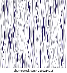 Blue and white wavy stripes, vertical lines. zebra skin pattern. Fashionable design for printing on fabric, wallpaper, paper, home textile, posters, banners, interior