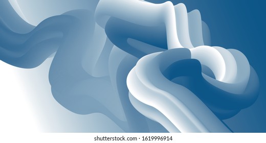 Blaue und weiße Oberfläche. Vektorillustration 3d Abbildung. Abstrakter Hintergrund in Trendfarben von 2020. Farbiges Trenddesign. mehrfarbige Farbverlauf-Substanz. Moderne Cover-Vorlage, eps