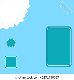blue white webinar template vector