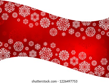 blue and white winter background with snowflakes. vector winter illustration