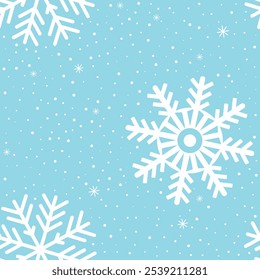 Patrón sin costuras de invierno azul y blanco. Patrón de copos de nieve azul de Navidades. Navidades y fondo de la estación invernal. Patrón de nieve sin fisuras. Antecedentes de Año Nuevo.