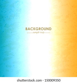 Blue white yellow grunge texture. Vector background for text