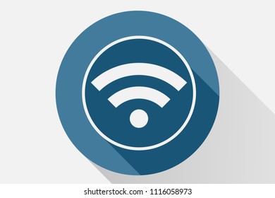 Blue wifi icon.