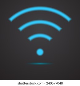 Blue wi-fi icon. Vector EPS 10.