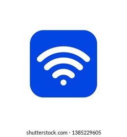 Blue wifi icon. Vector illustration