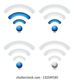 Blue wi-fi levels