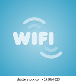 Blue wifi sign