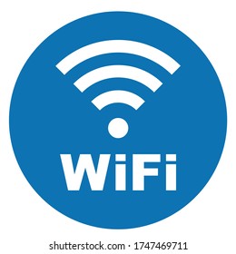 signo wifi azul para ilustración de vector de conectividad