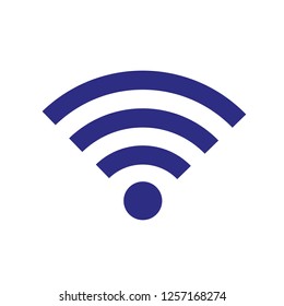 blue wifi simple icon technology vector illunstration EPS10