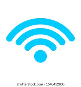 blue WIFI symbol isolated  on white background. vector illustration 