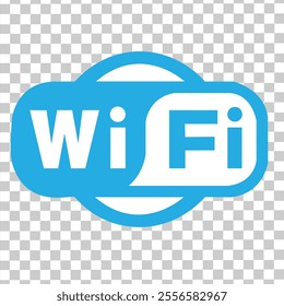 Blue wifi vector icon, wifi signal ,full wifi network connection