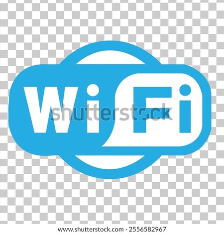 Blue wifi vector icon, wifi signal ,full wifi network connection