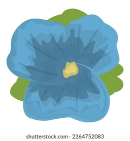 Blue wild flower icon cartoon vector. Floral spring. Corner lilac