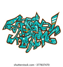 Editable Font Graffiti Style Vector Illustration Stock Vector (Royalty ...