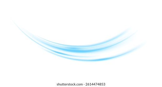 Blue wind effect. Blue lines. Blue swirl effect.