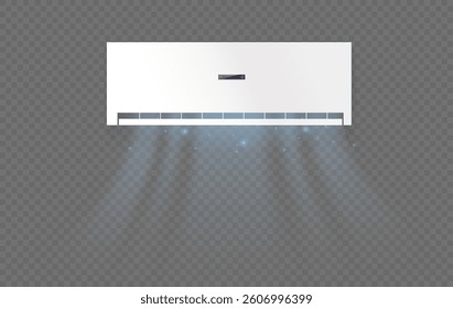 Blue Wind and Fresh Breeze – Climate Control, Air Conditioner System, White Isolated Technology, Vector Cooling Equipment, Power Stream, Comfort Room, Weather Effect