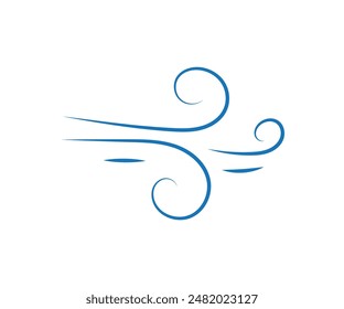 Blue wind icon vector illustration