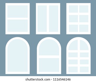 
Blue windows and arched windows, various types of window sunlight