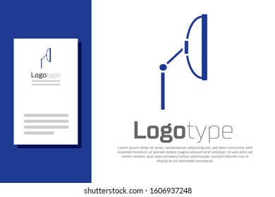 Blue Windscreen wiper icon isolated on white background. Logo design template element. Vector Illustration