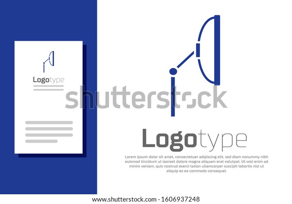 Blue Windscreen\
wiper icon isolated on white background. Logo design template\
element. Vector\
Illustration