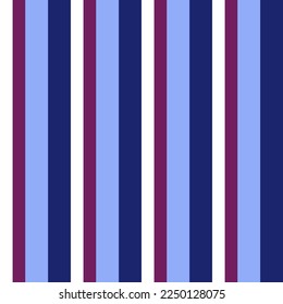 Blue and wine collegiate stripe. Seamless vector linear pattern suitable for fashion, home decor and stationary.