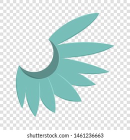 Blue wing of bird icon. Cartoon illustration of blue wing of bird vector icon for web
