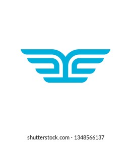 blue wing icon - version 3