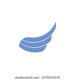 Blue wing logo, icon, vector illustration