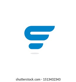 Blue Wings Logo Design Template