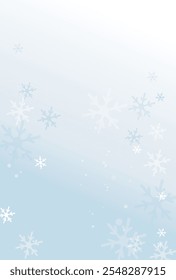 Fondo de invierno azul con copos de nieve bailando