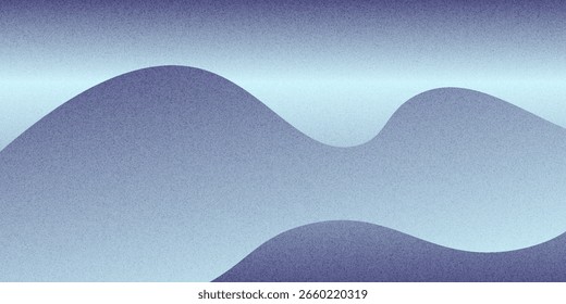 Fondo de invierno azul con puntos como la nieve. Ilustración de Navidades felices con ondas.
