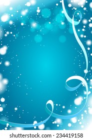 fondo azul de invierno con cintas