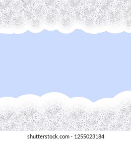 Blue Winter Background with Snowflakes
