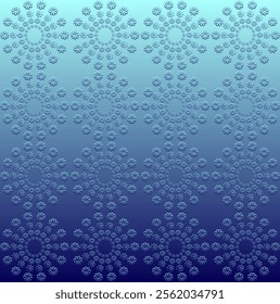 Blue winter background with snowflakes pattern