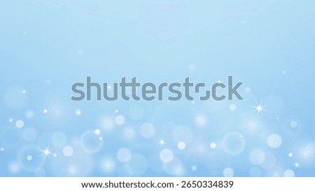 Blue winter bokeh background design with blurred lights and holiday sparkles. Vector illustration.
