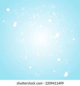 blue winter bokeh background vector 