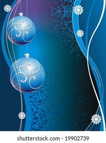 blue winter card