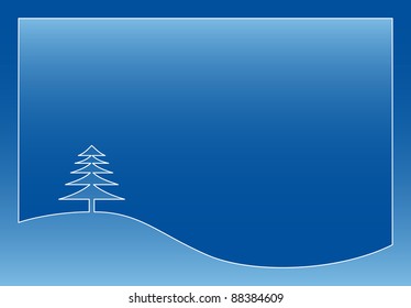 blue winter card suitable for christmas greeting