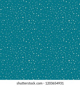 Blue winter christmas seamless pattern with snow on dark blue background