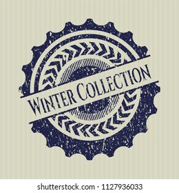 Blue Winter Collection distress rubber grunge stamp