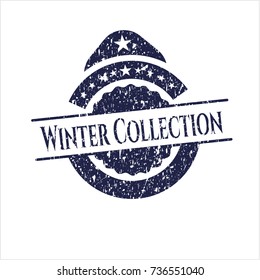 Blue Winter Collection distress rubber texture