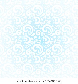 Blue winter curls vector abstract background