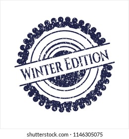 Blue Winter Edition rubber grunge seal
