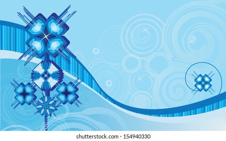 blue winter flowers for your design
